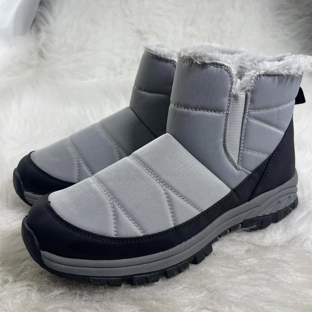 CAMEL CROWN Womens Winter Snow Boots gray-black size 8.5 waterproof
